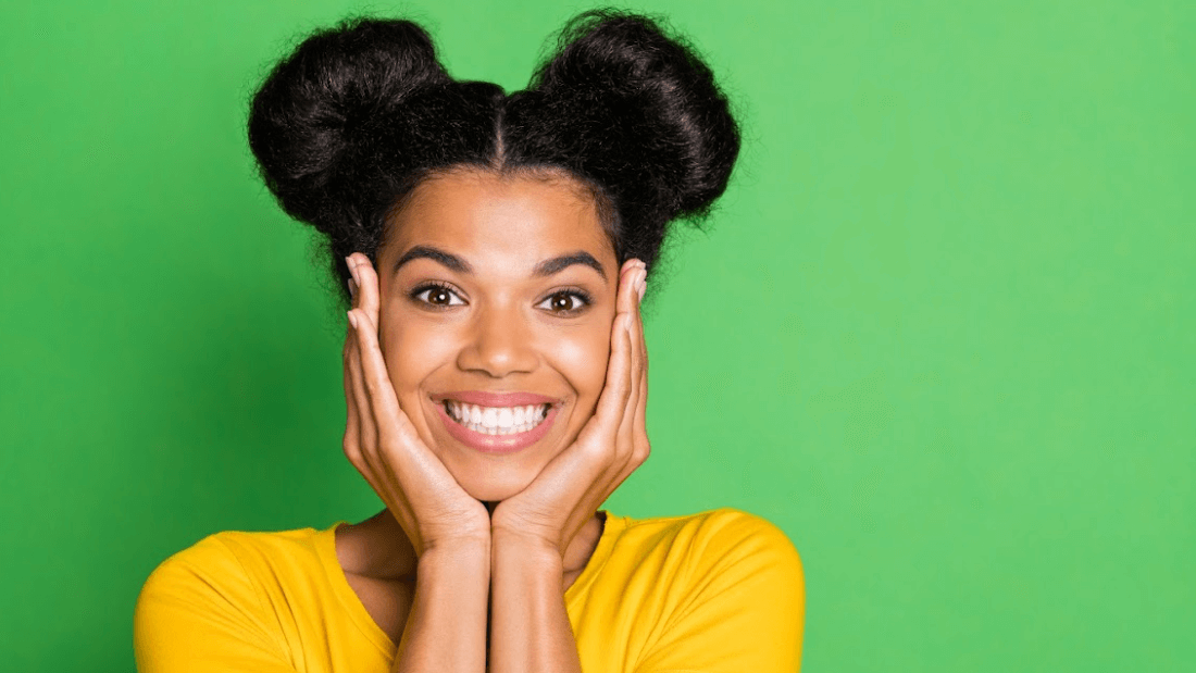 woman with bright smile